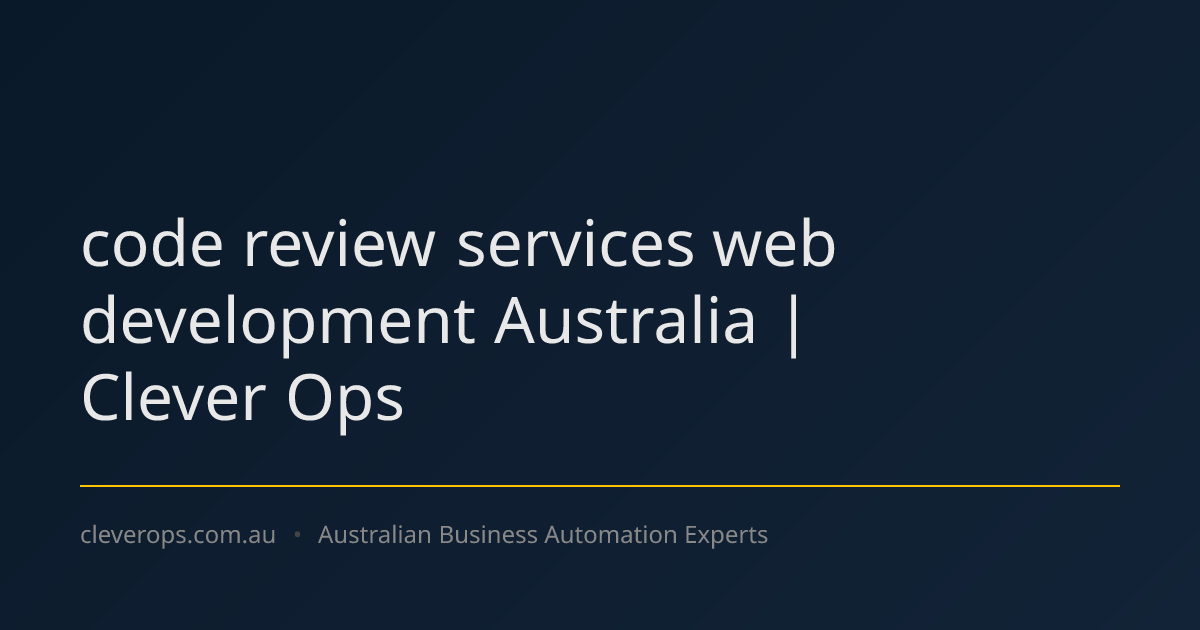 code review services web development Australia | Clever Ops