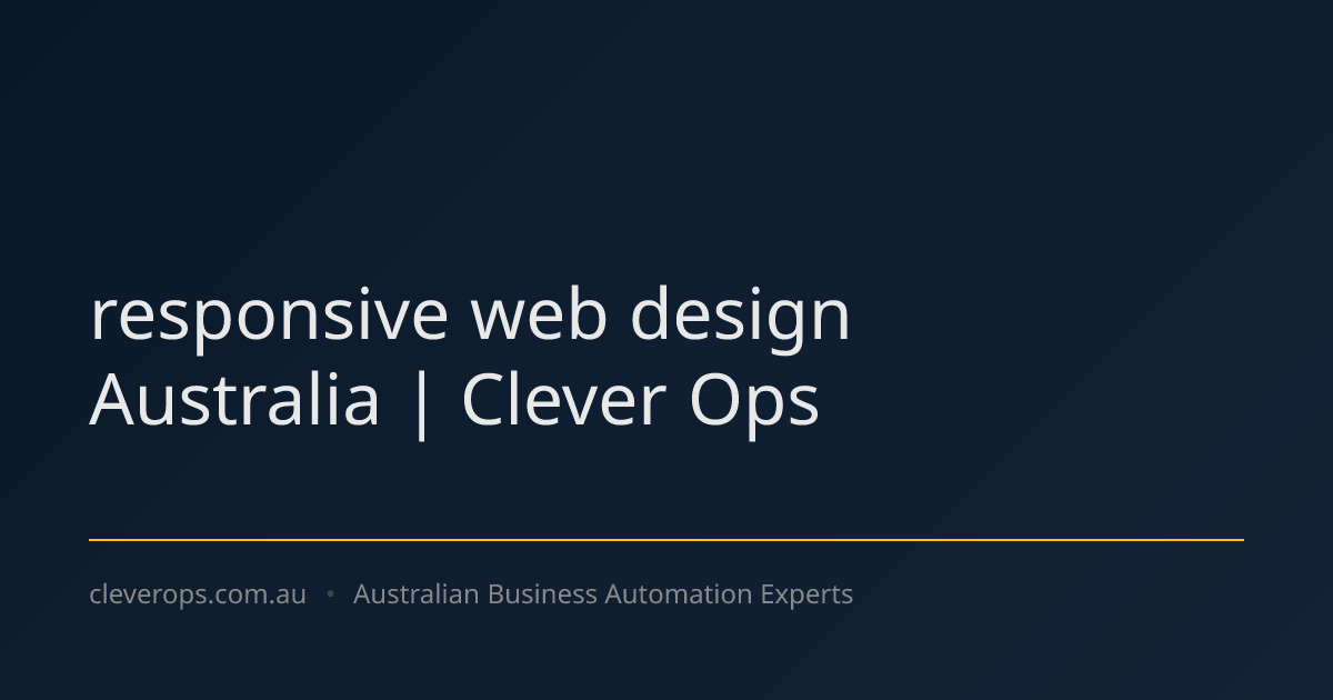 responsive web design Australia | Clever Ops