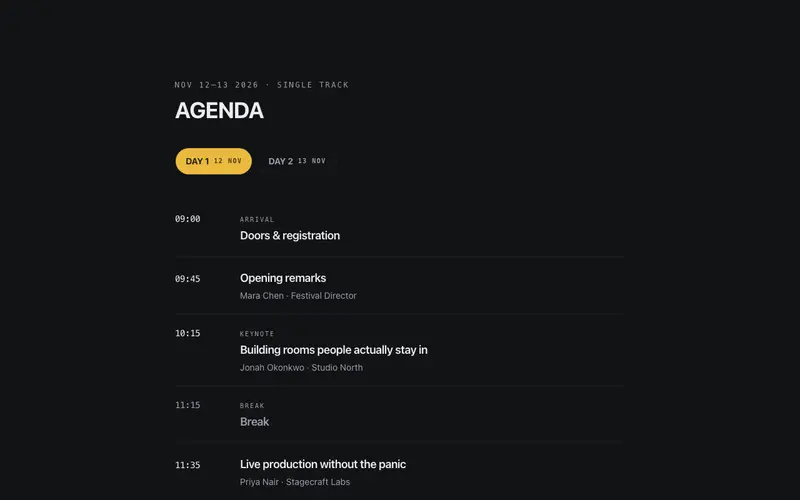 Events preview