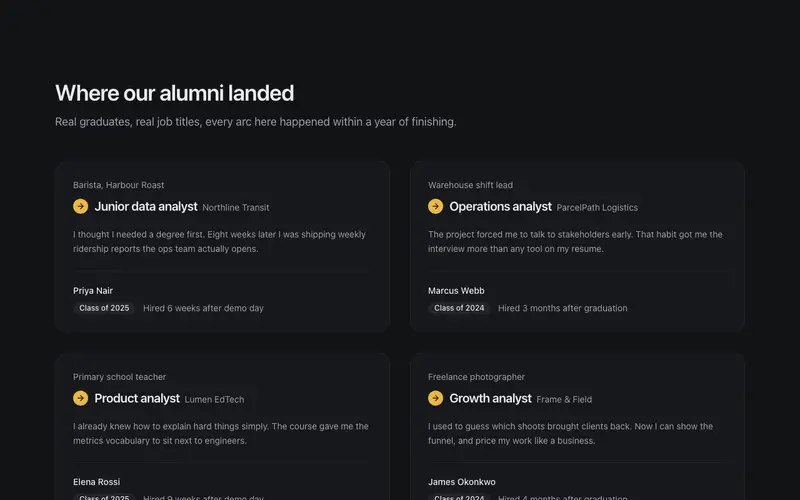 Alumni Story Cards preview