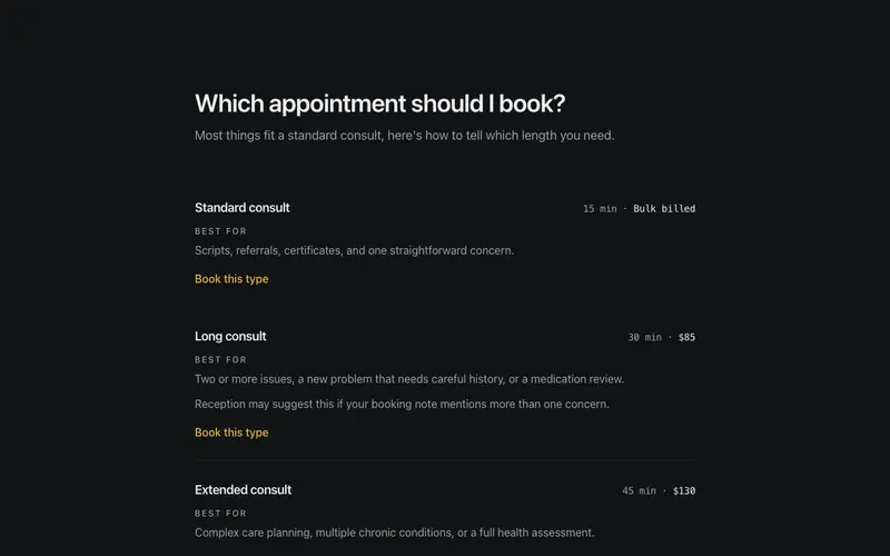 Which Appointment Should I Book? preview