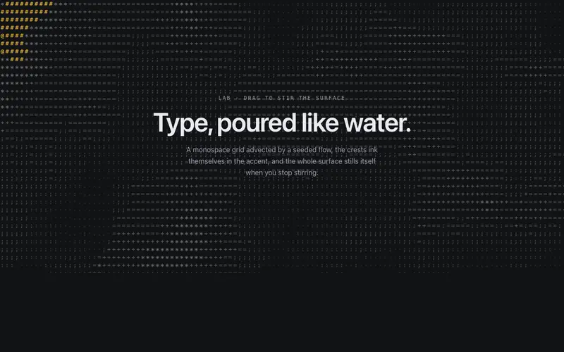 ASCII Liquid Field preview