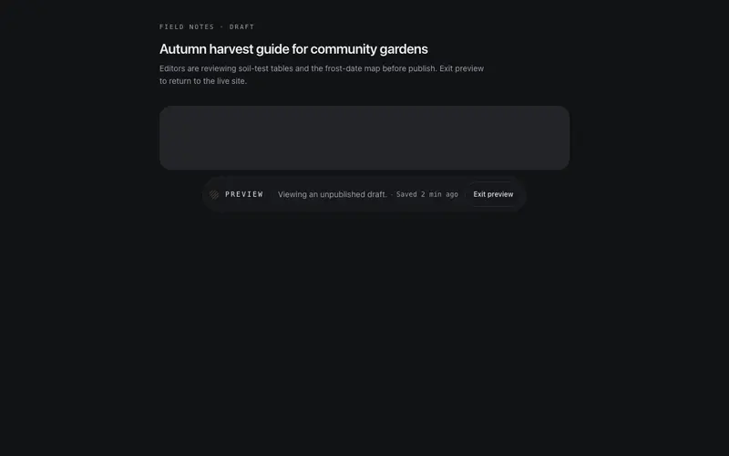 Preview Mode Banner preview