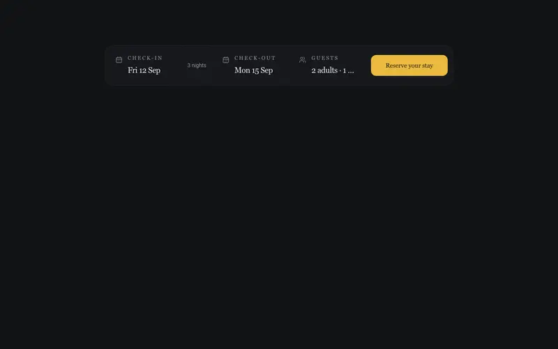 Booking Window Bar preview