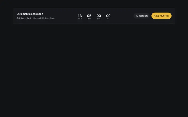 Cohort Countdown Strip preview