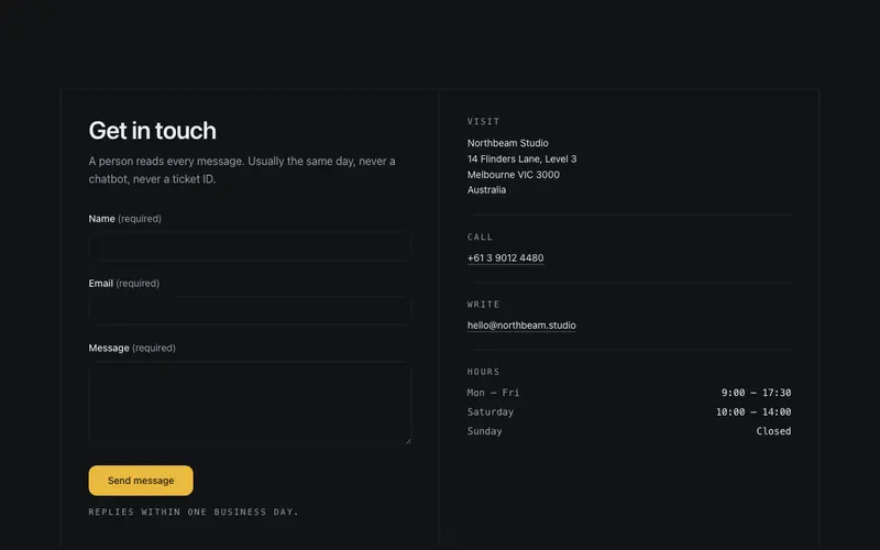 Contact Split Panel preview