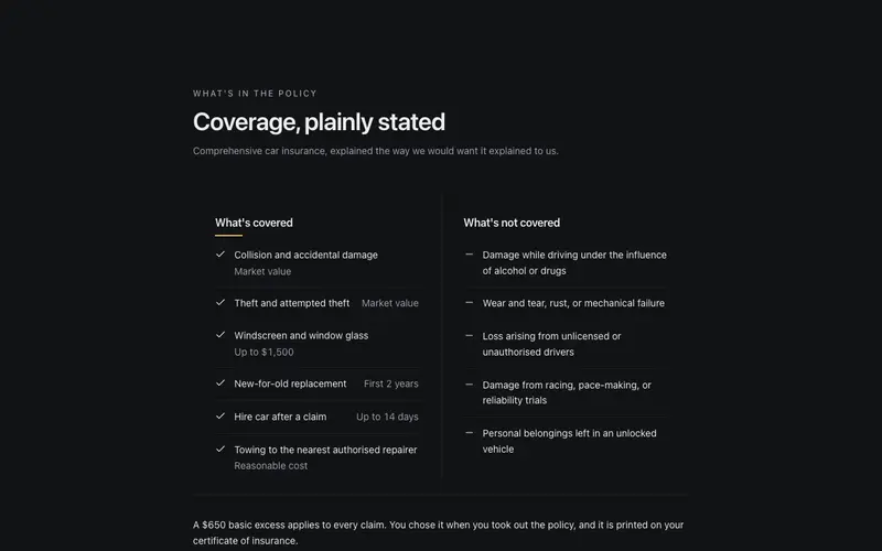 Coverage Explainer Panel preview