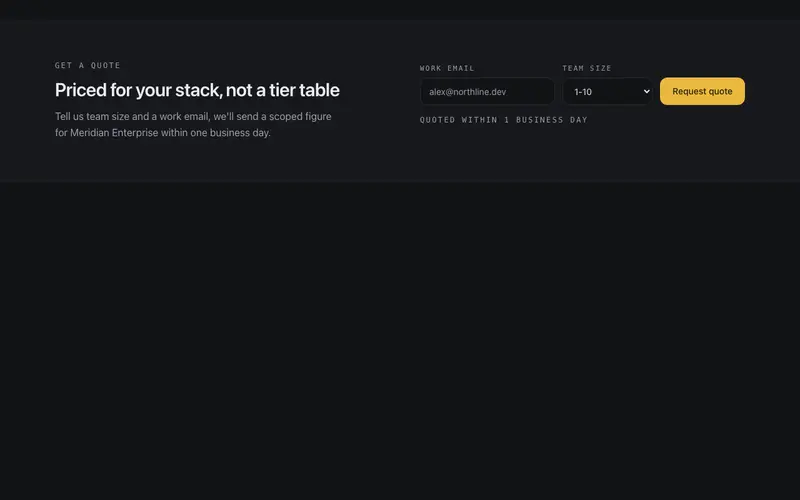Quote Request CTA preview