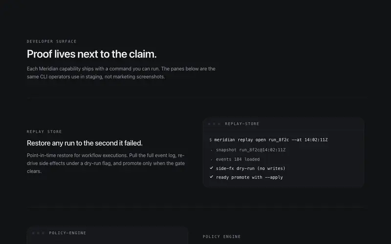 Terminal Rows Features preview