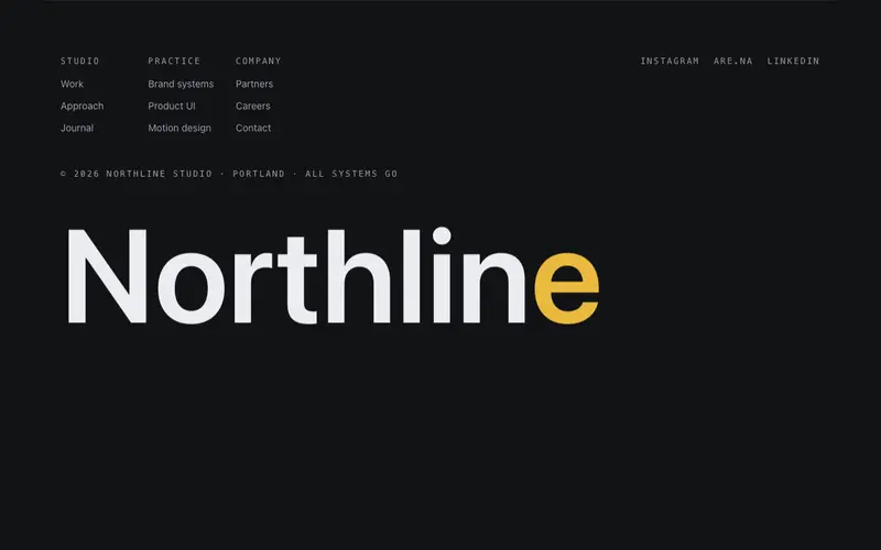Giant Type Footer preview