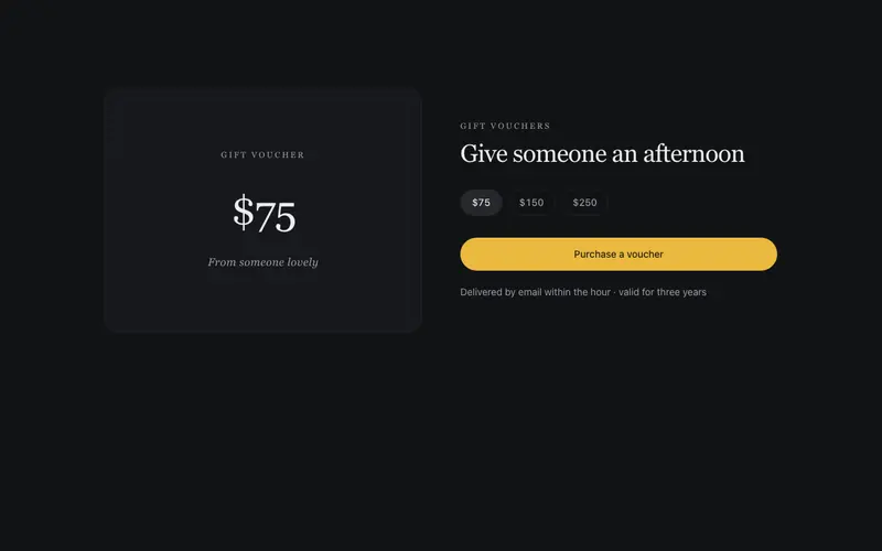 Gift Voucher Card preview