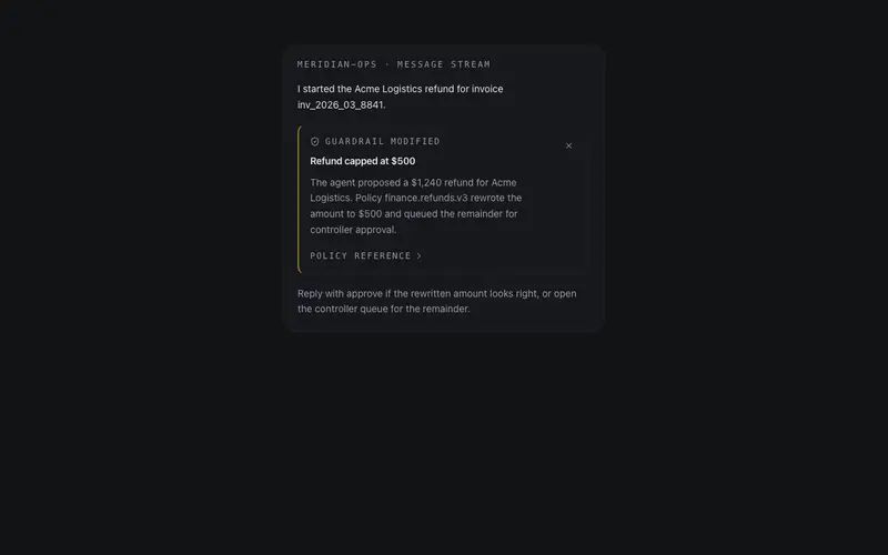 Guardrail Notice preview