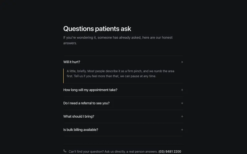 Gentle Health FAQ preview