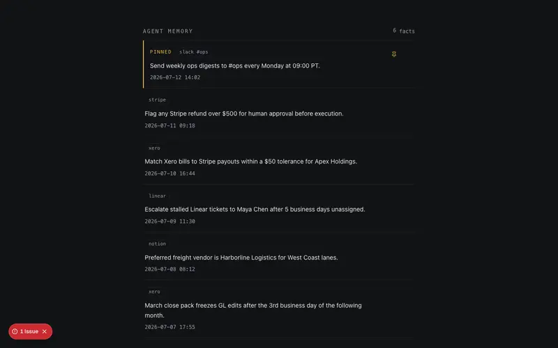 Memory Ledger preview