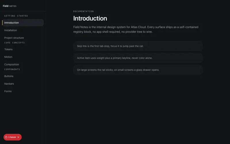 Sidebar Hybrid Navbar preview