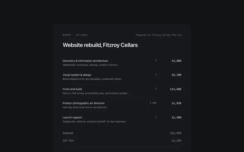 Ledger Quote Pricing preview