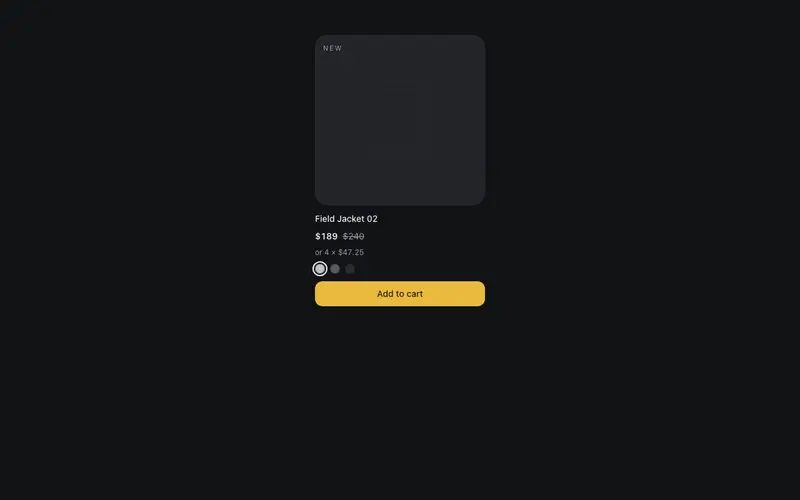 Product Tile preview