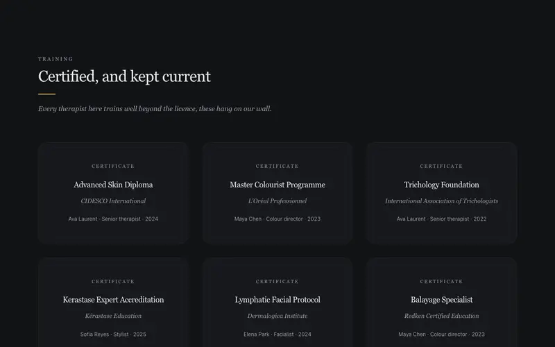 Certification Wall preview