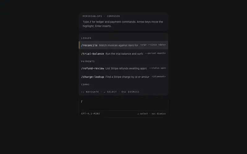 Slash Command Menu preview