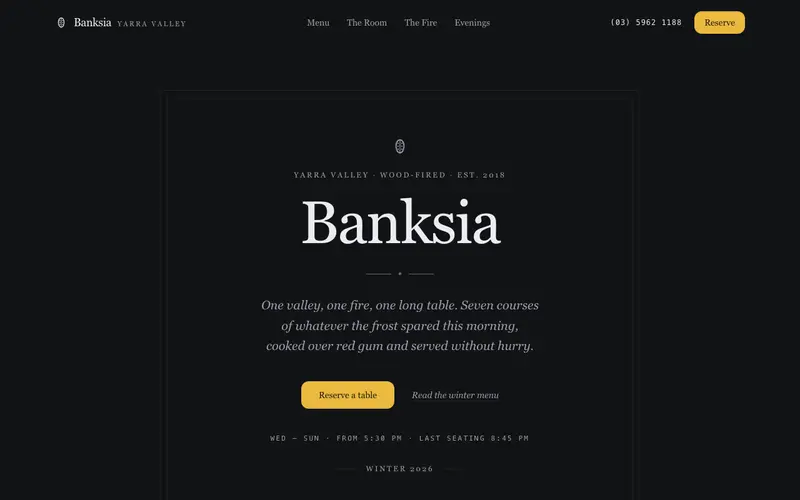 Fine Dining Restaurant Template preview