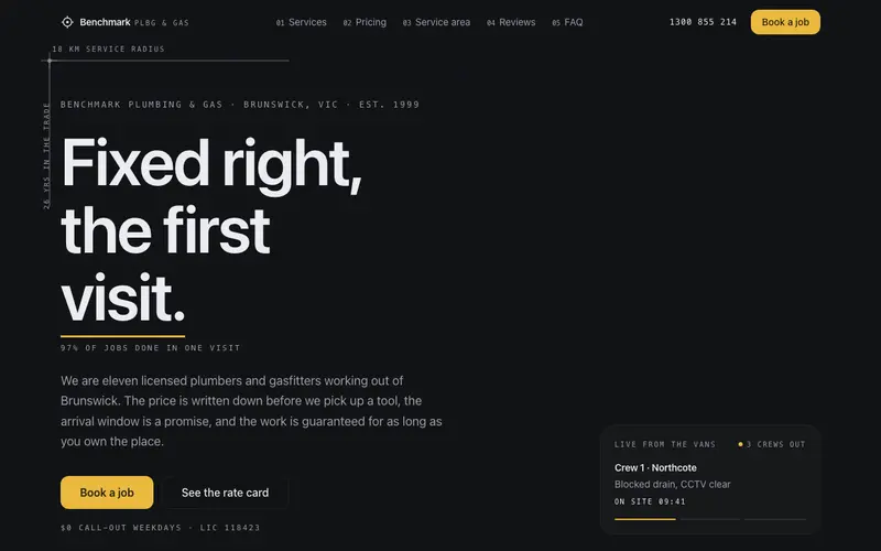 Trades Services Landing Template preview