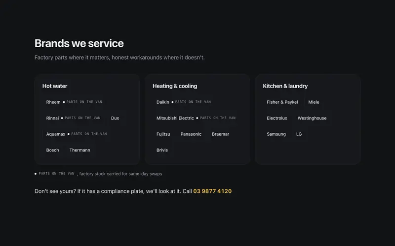 Brands We Service preview